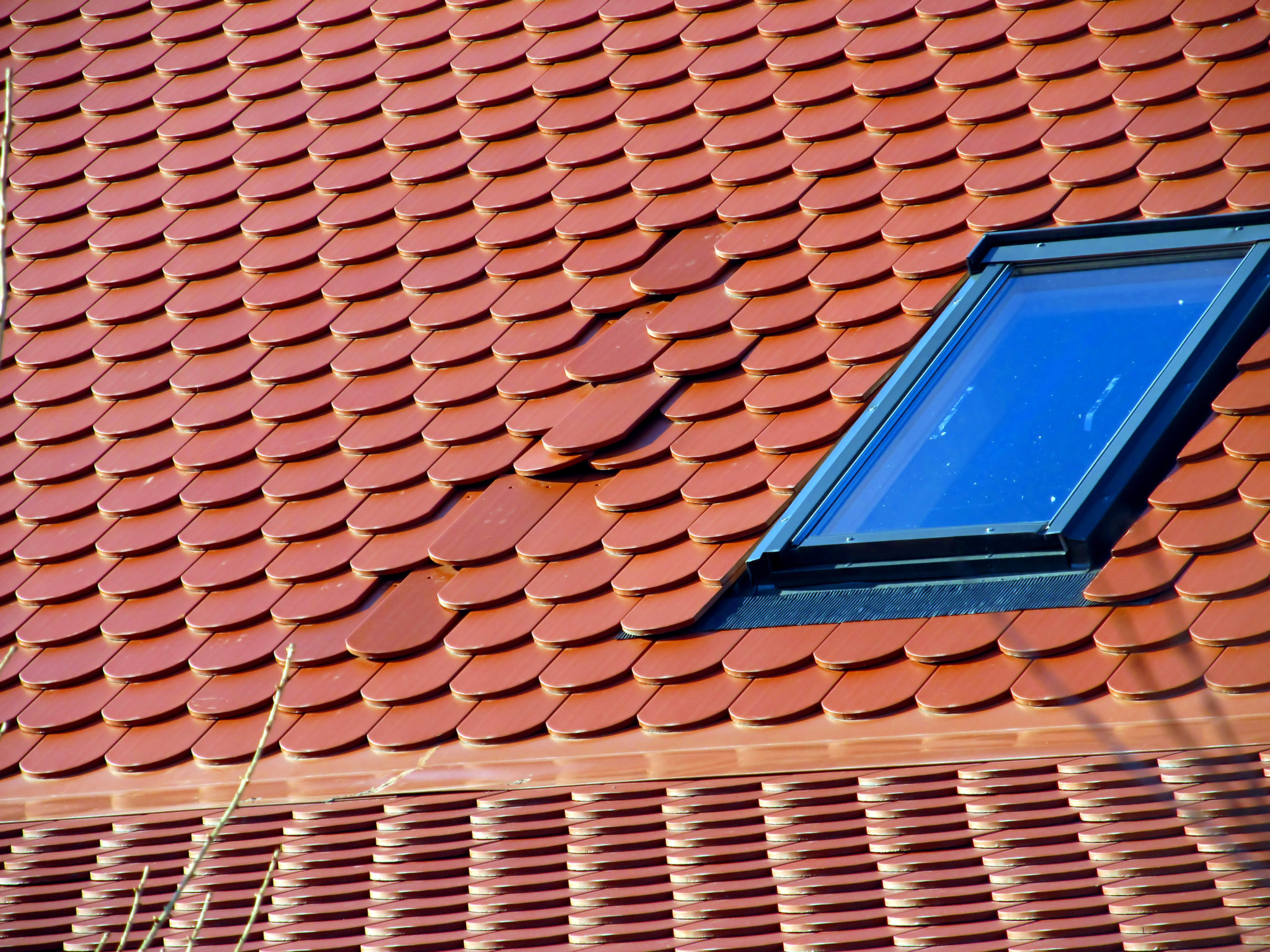 A misaligned roof due to installation error.